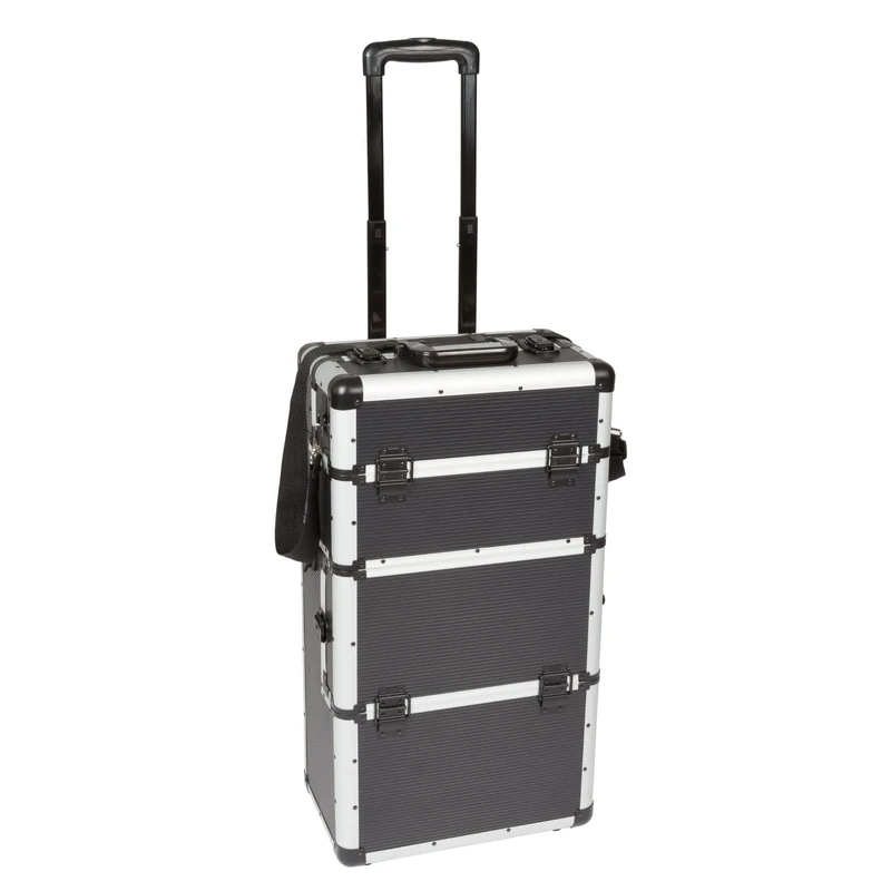 Aluminium Trolley Case 370 x 225 x 670 mm Black