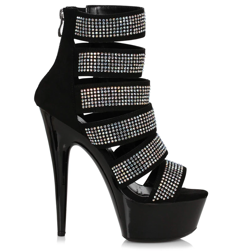 Ellie Shoes Women's 609-MEGAN Fashion Boot, Silver, 7 UK