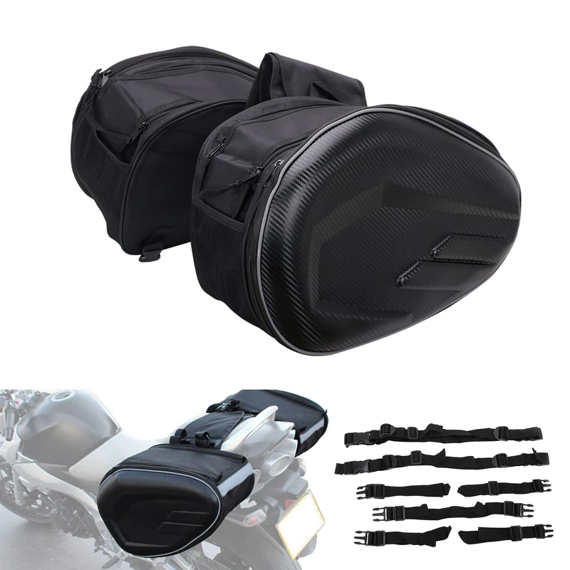 YSMOTO Motorcycle Saddlebags Panniers Waterproof Travel Luggage Bags 36L-58L Expandable Capacity for Sports Motorbike
