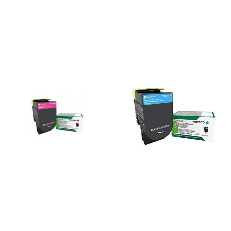 Lexmark Standard Capacity Toner Cartridge - Magenta &Standard Capacity Toner Cartridge - Cyan