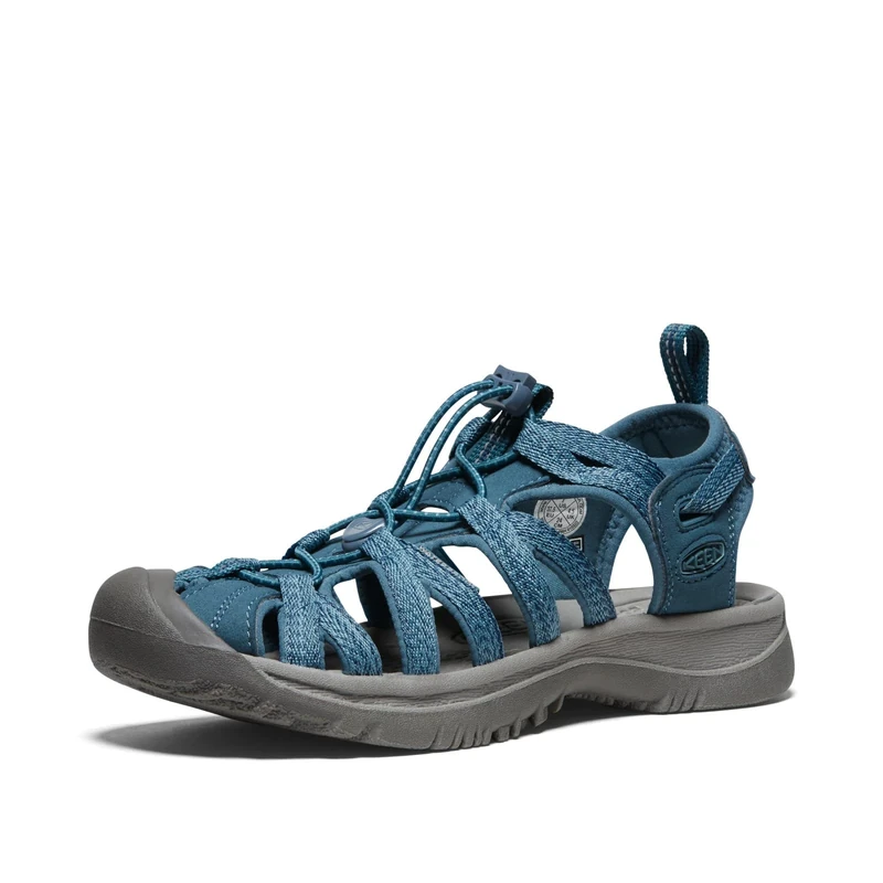 KEEN Women's Whisper Closed Toe Sport Sandals, Smoke Blue, 8