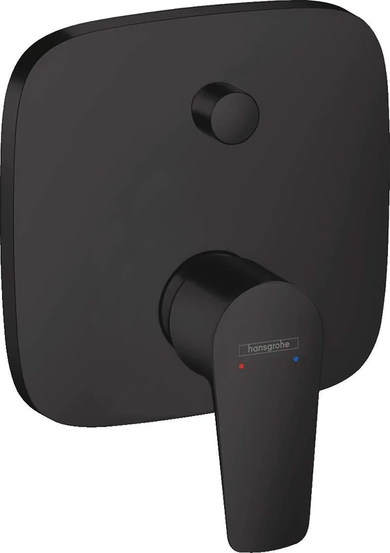 hansgrohe Talis E Flush-Mounted Bath Mixer Tap for 2 Functions with Integrated Fuse Combination Matt Black