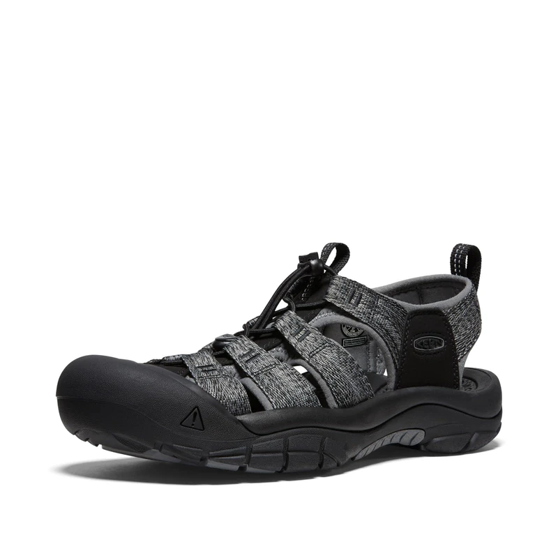 KEEN Men's Newport H2 Closed Toe Water Sandals, Black/Steel Grey, 10.5