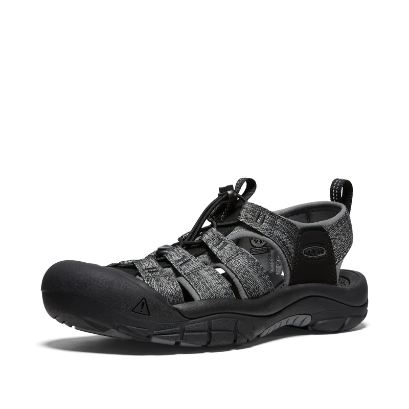 KEEN Men's Newport H2 Closed Toe Water Sandals, Black/Steel Grey, 10