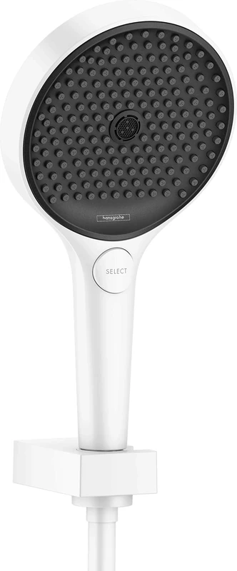 hansgrohe 26852700 Rainfinity Hand Shower Set 130, 3 Sprays with Shower Hose 1.25 m, Matt White