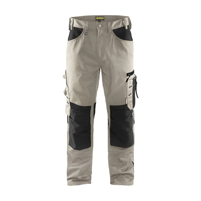 Blaklader 155618602799D104 Craftsman Work Trousers without Nail Pockets, Stone Grey/Black, Size D104