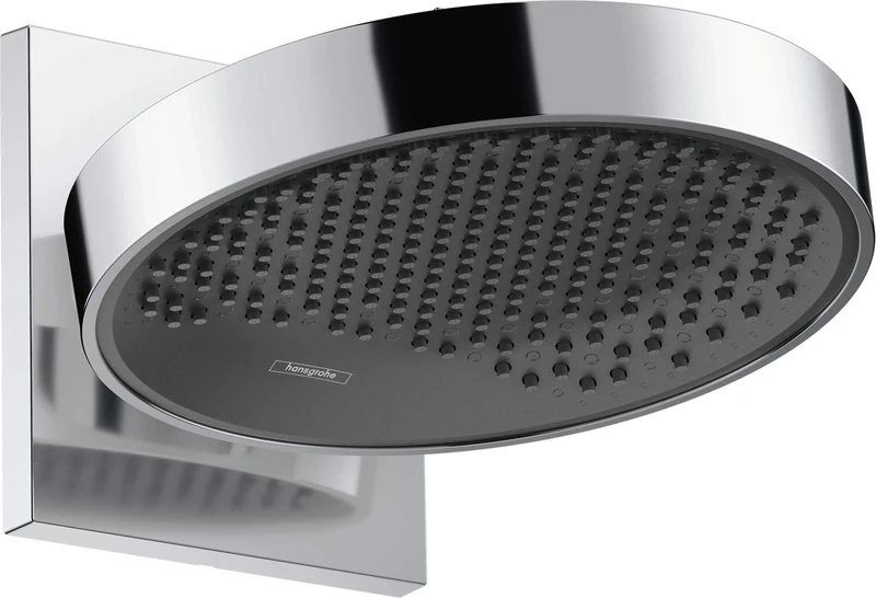 hansgrohe 26227000 Rainfinity Water-Saving Overhead Shower 250, 1 Spray, EcoSmart with wall connector, Chrome - Image 1