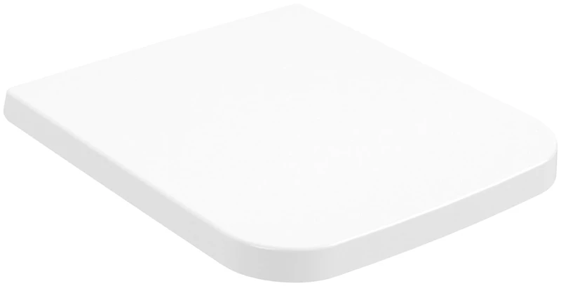 Villeroy & Boch Venticello Toilet Seat - Toilet Lid with Soft-Close Mechanism - Removable, Shatterproof Toilet Seat Made of Duroplast - Original Replacement Part - Toilet Lid in Square Shape - Stone