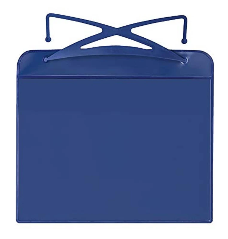 VELOFLEX 3805000 Box Bags with Hanging Hook DIN A5 Landscape PVC Blue Pack of 20 - Image 1