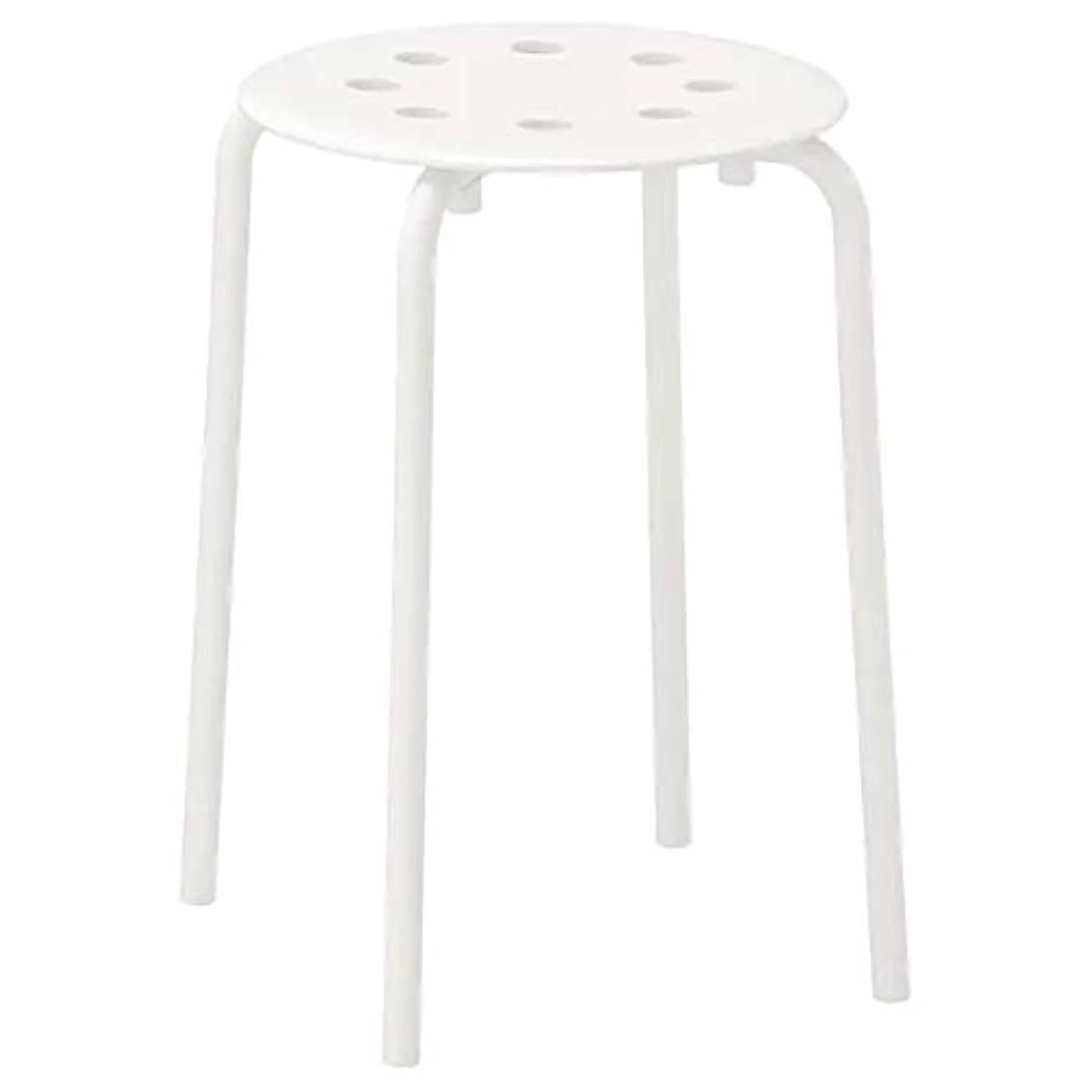 Ikea Marius Stool, White(Seat Diameter: 0.320 m (12 5/8") Width: 0.400 m (15 3/4") Seat Height: 0.450 m (17 3/4"))
