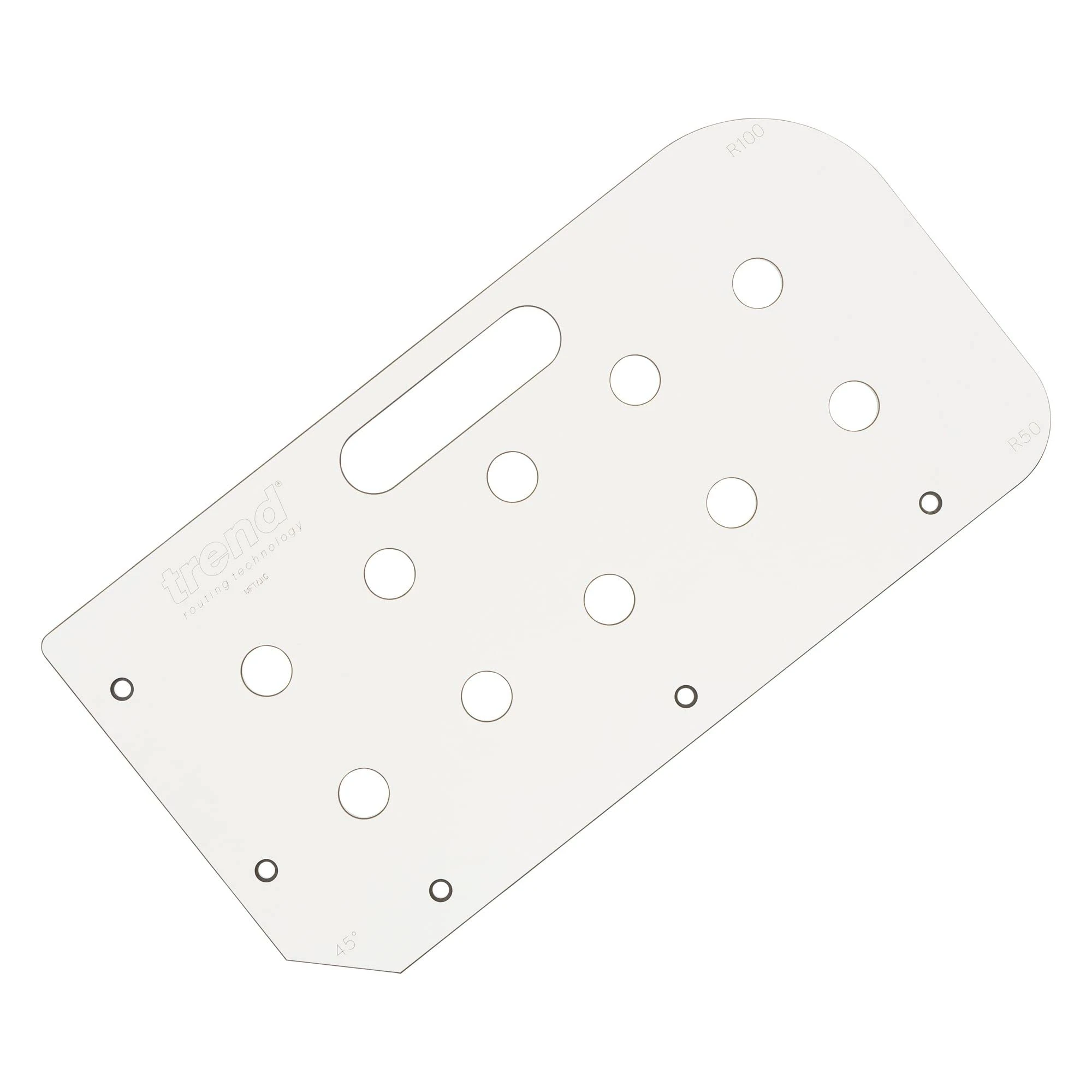 Trend Multi-Functional Table Routing Jig, MFT Style Worktops, Plunge Router Compatible, Durable Material, Corner Radii & 45 Degree End Cut, MFT/JIG