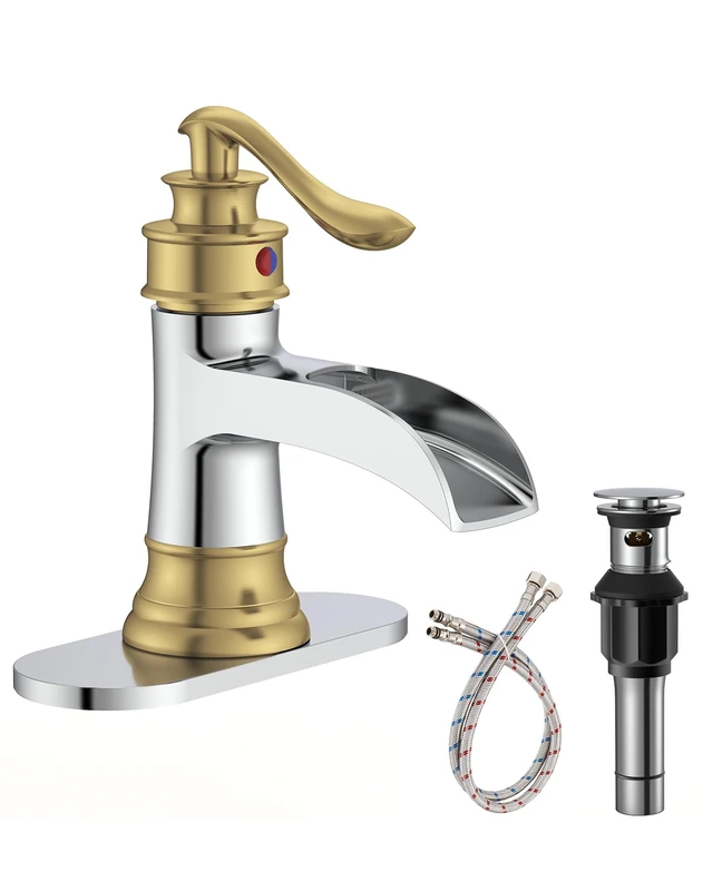Bathroom Faucet Waterfall Sink Faucets Bathroom Widespread Single Handle