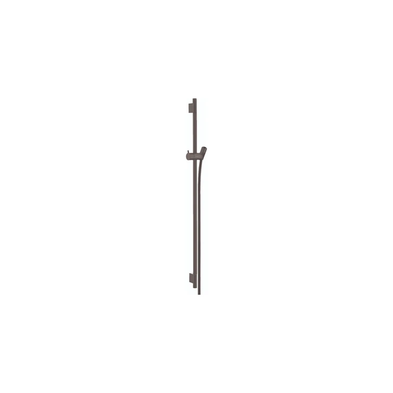 Hansgrohe Unica Shower Rail S Puro 90 Cm With Shower Hose, Brushed Black Chrome, 28631340