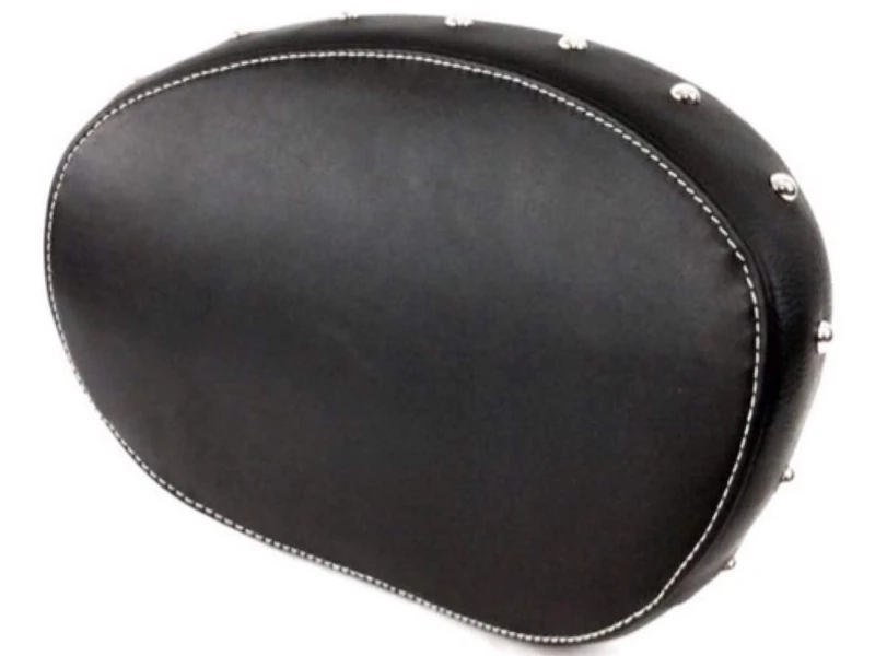 Genuine Leather Black Studded Motorcycle Passenger Backrest Pad for 2014-2020 Indian Motorcycles Like Chieftain Dark Horse Chief Classic Springfield ref 2879666-02 Studs Seat Quick Release Sissy Bar