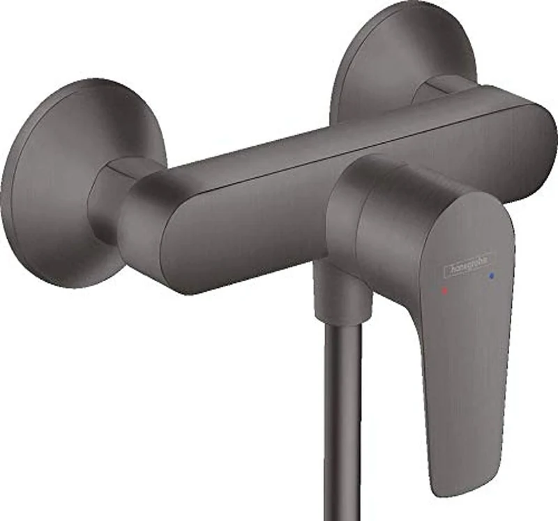 hansgrohe Talis E Shower Fitting Surface-Mounted Shower Mixer for 1 Function Brushed Black Chrome