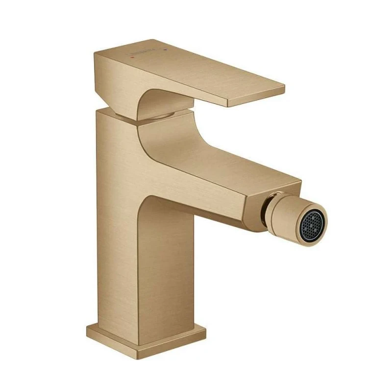 hansgrohe 32520140 Metropol Lever Handle and Push-Open Drain Fitting Brushed Bronze Single Lever Bidet Mixer Tap