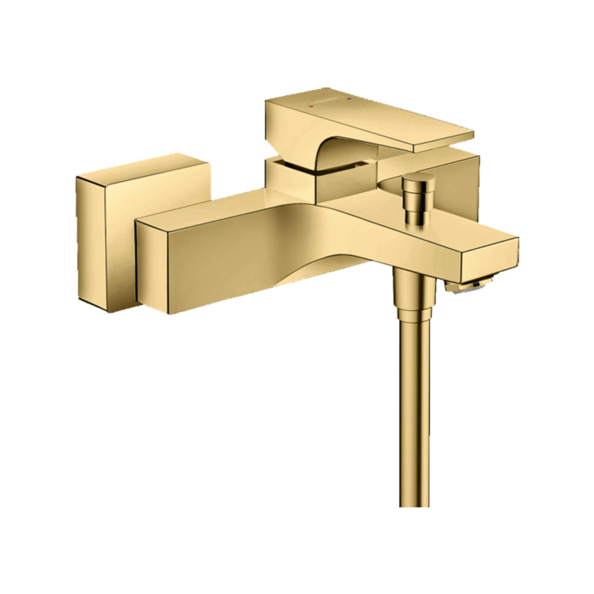 hansgrohe Metropol Bath Mixer Tap Surface-Mounted Single Lever Bath Mixer Tap Polished Gold Look