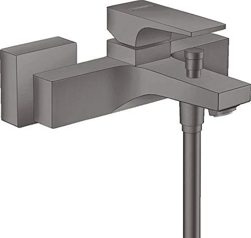 hansgrohe Metropol Bath Mixer Tap Surface-Mounted Single Lever Bath Mixer Brushed Black Chrome