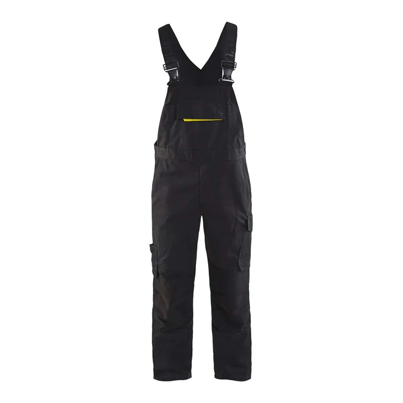 Blaklader 269513309933D96 Bib Overall with Stretch, Black/High Vis Yellow, Size D96