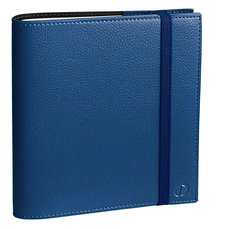 Quo Vadis - Collection: Time & Life Time & Life Medium with elastic – Civil Diary – Week to View – 16 x 16 cm Blue Metal – Year 2023