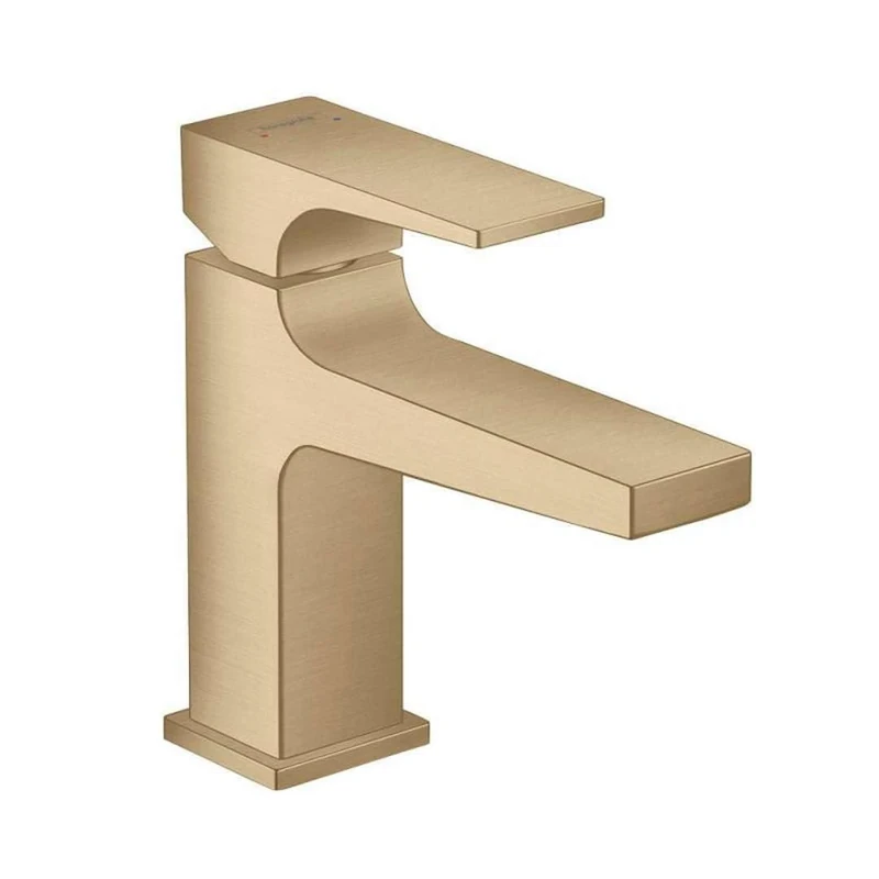 hansgrohe 32500140 Metropol Einhebel-Waschtischarmatur 100 Hebelgriff für Handwaschbecken mit Push-Open Ablaufgarnitur Brushed Bronze Single-Lever washbasin Mixer tap, Auslaufhöhe 100mm