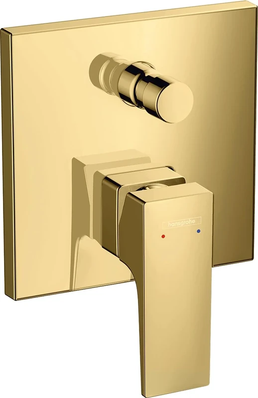 hansgrohe Metropol Single-Lever Bath Mixer Tap Flush-Mounted Polished Gold Look