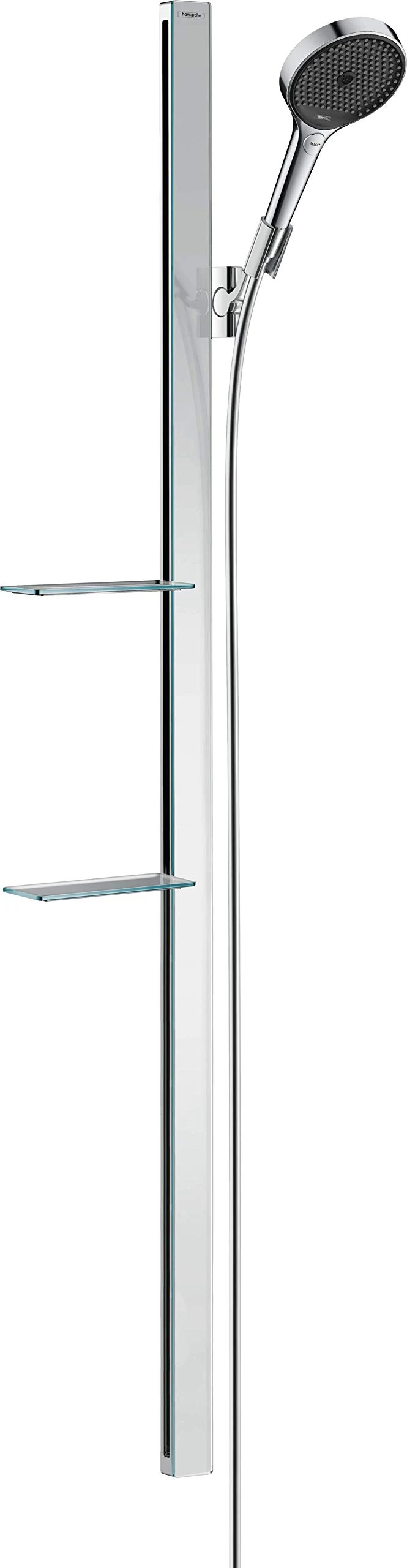 hansgrohe 27673000 Rainfinity Shower Set 130 3 Sprays with Shower Rail 1.50 m, soap dishes , Chrome