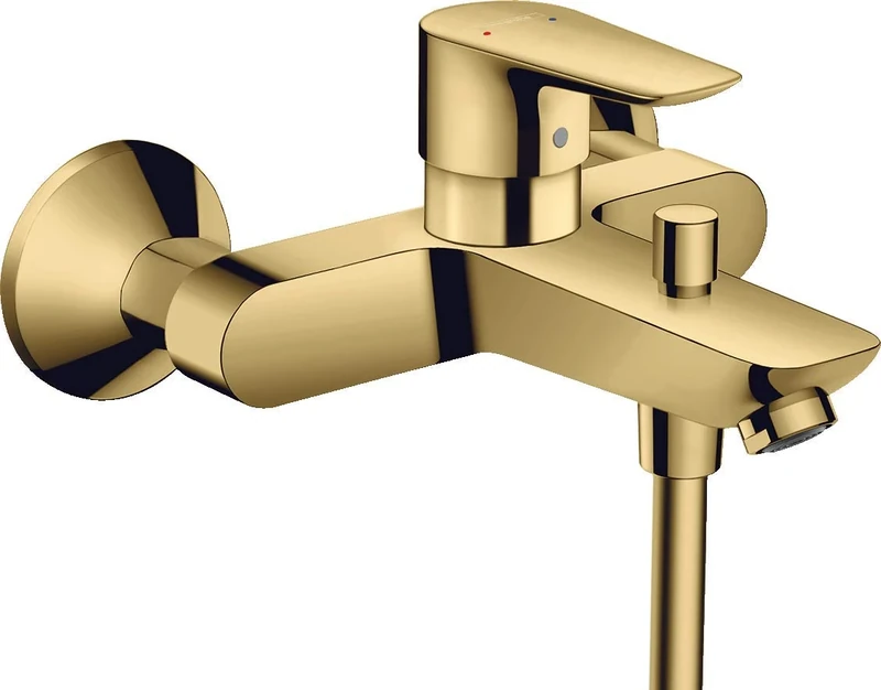 hansgrohe Talis E Surface-Mounted Bath Mixer Tap for 2 Functions Polished Gold Look