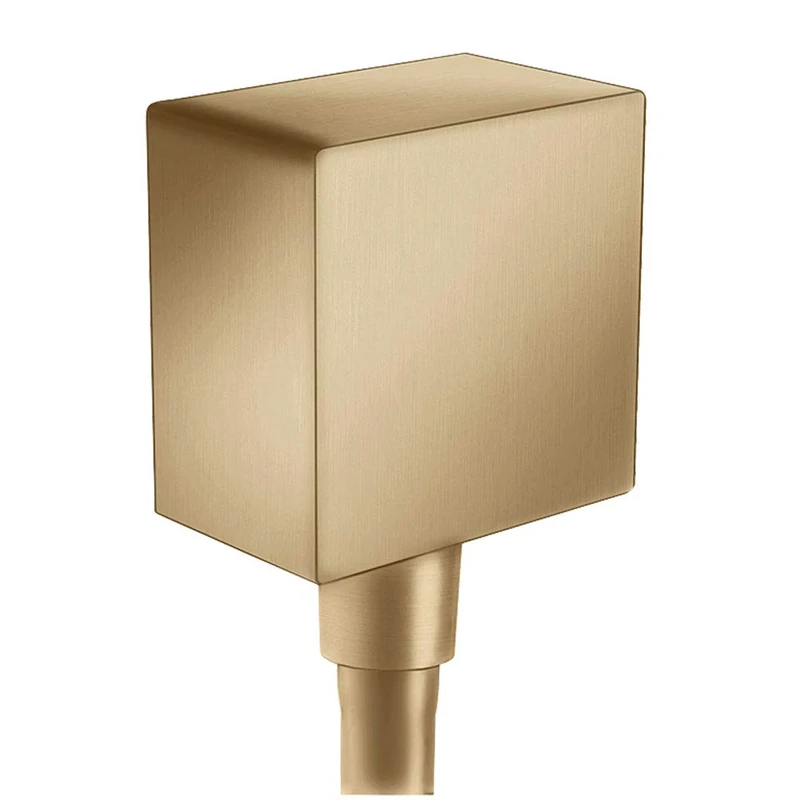Hansgrohe Fixfit Wall Outlet Square With Non-Return Valve, Brushed Bronze, 26455140