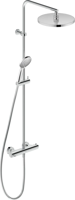 Duravit B.2 Shower System with Thermostat, Hand Shower, Shower Hose, Rain Shower with Wall Bracket, Chrome - Image 1