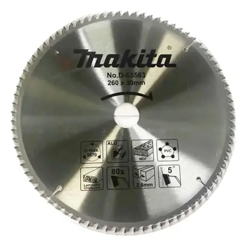 Makita D-65648 TCT Multi-Purpose Saw Blade 260mm x 80T