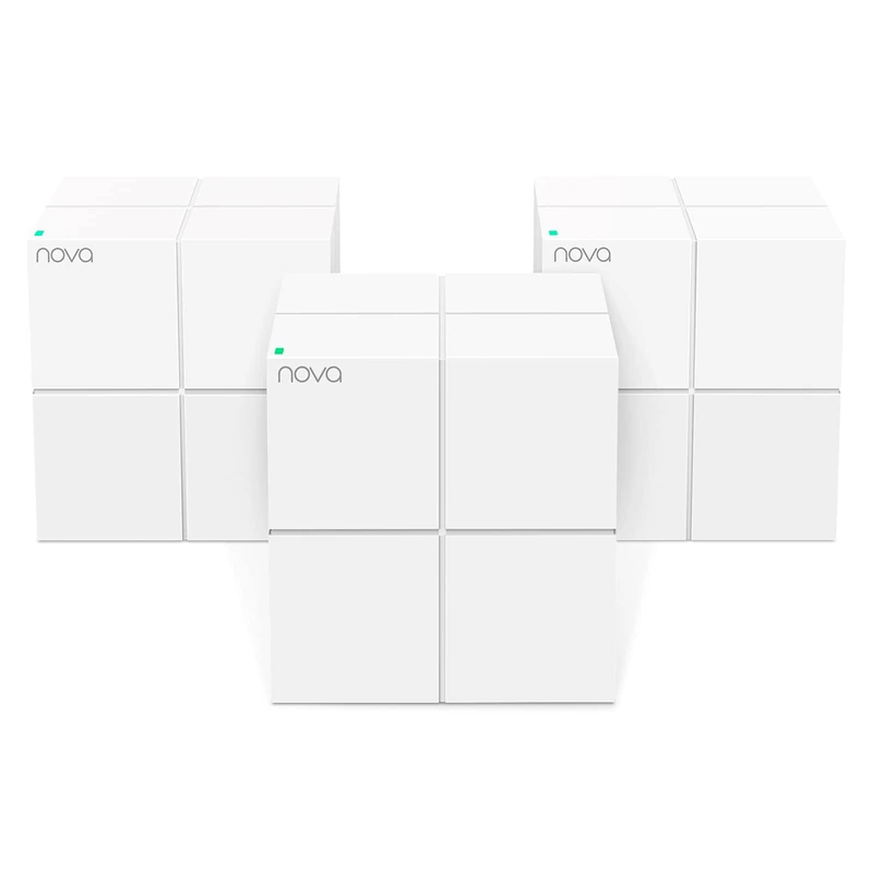 Tenda Nova Mesh WiFi System (MW6)-Up to 6000 sq.ft. Whole Home Coverage, WiFi Router and Extender Replacement, Gigabit Mesh Router for Wireless Internet, Works with Alexa, Parental Controls, 3-pack
