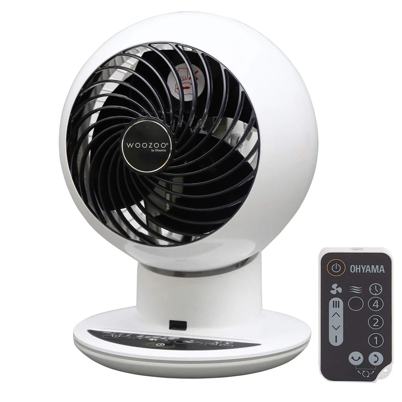 Iris Ohyama Fan, PCF-SC15T, 6.2 Inch, Swings Up/Down & Left/Right, Timer, Remote, 5 Speeds