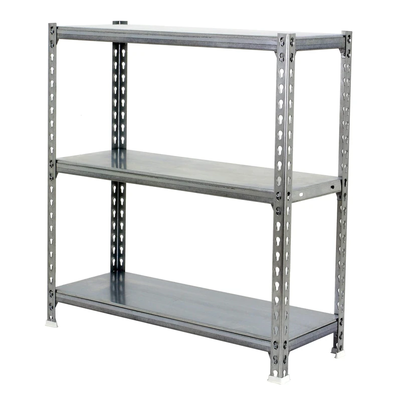 Simon Rack Garage Shelving Units 900x1000x300 mm, 3 Tier Steel Rack, 180 kg per Shelf, Galvanised - Simonclick