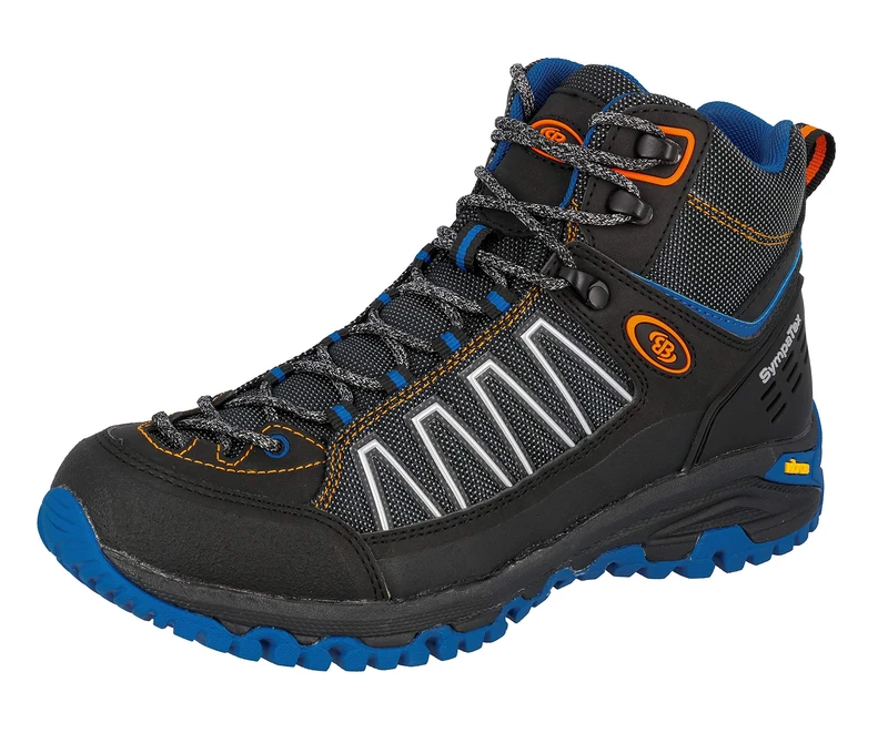 Brütting Unisex Adults' Mount Meloni High Rise Hiking Shoes, Black (Black/Orange/Blue), 6 UK