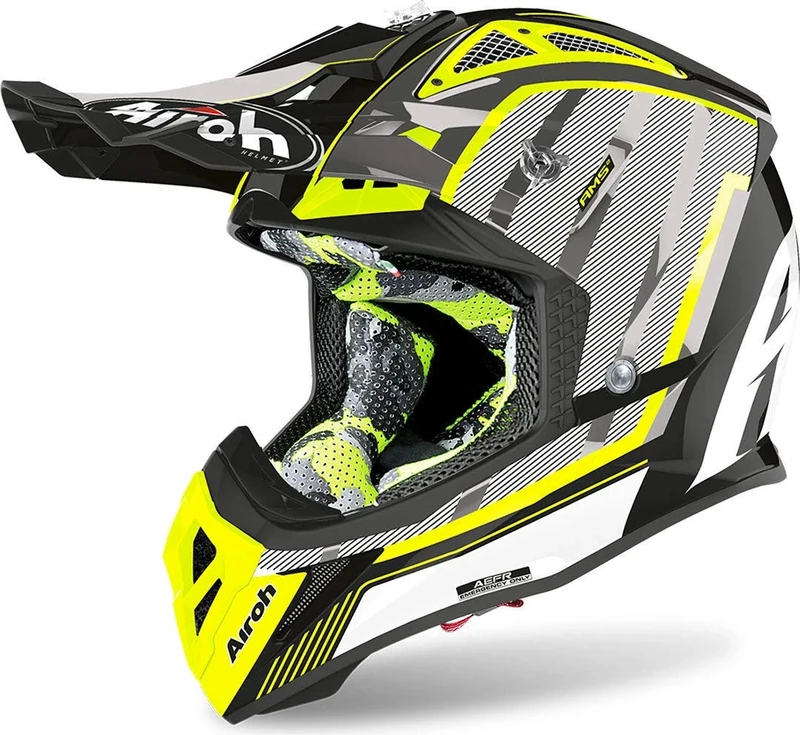 Airoh HELMET AVIATOR 2.3 AMS2 GLOW CHROME YELLOW L