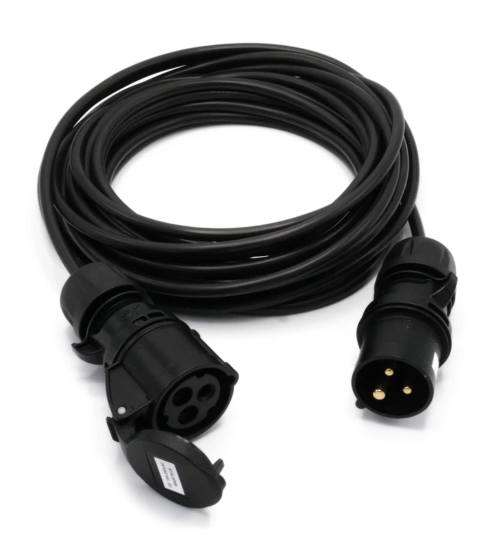 HDIUK Broadway 2 Series 240V 16A Extension Lead Black (15 Metres)