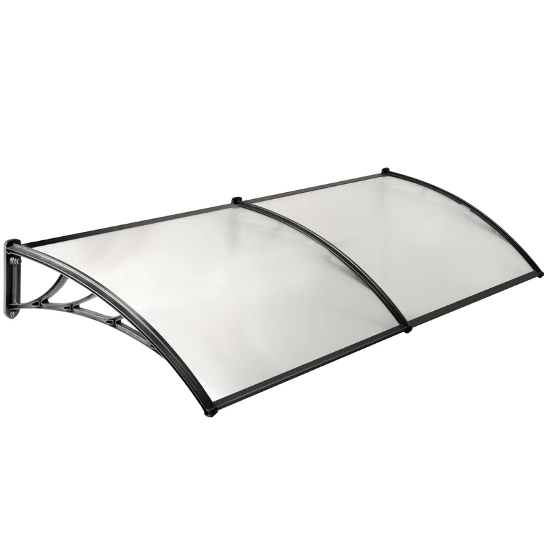 WERKA PRO 10847 Polycarbonate Awning 80 x 240 cm Black Anti-UV Treated