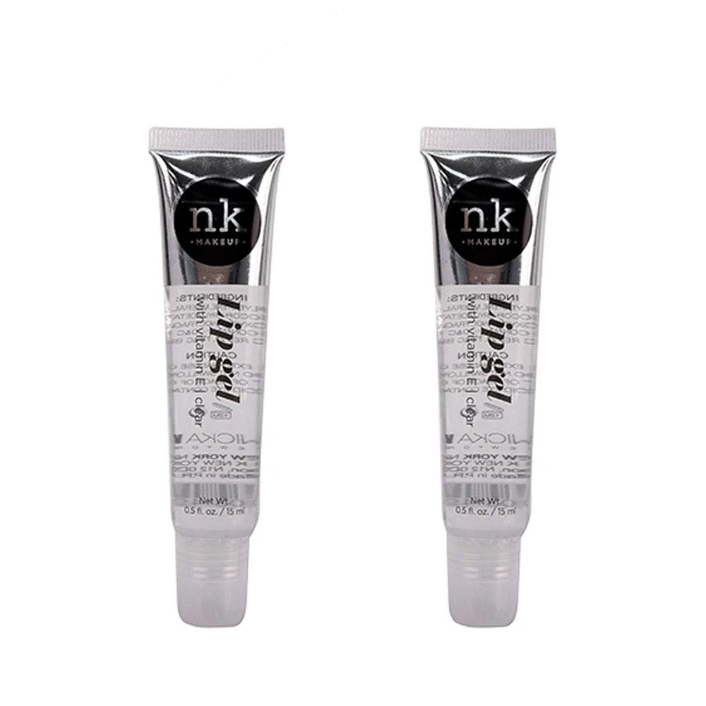 2 PACK!! NICKA K NEW YORK Clear Lip Gel with Vitamin E (Clear)