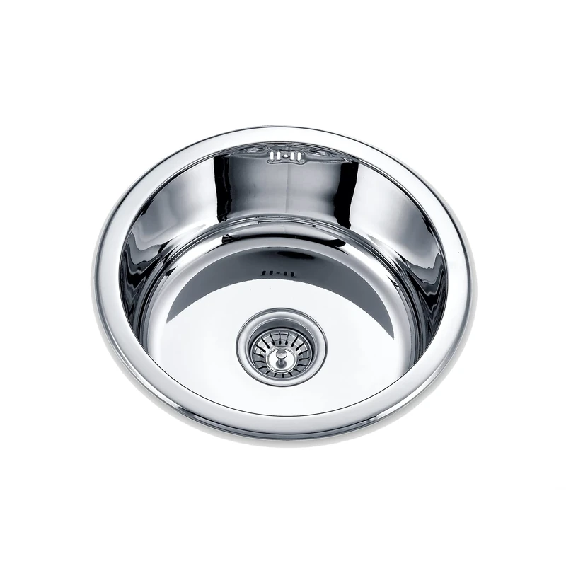 Edesa 950270013 Worktop | Model K2 SE 45 1C | 1 Round Bucket | Kitchen Sink 18 cm Depth | Width 45 cm | Stainless Steel Finish