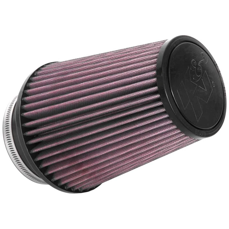 K&N High-Flow Original Lifetime Universal Clamp-On Air Filter: High Performance, Premium, Washable: Flange Diameter: 4 In, Filter Height: 7 In, Flange Length: 1.75 In, Shape: Round Tapered, RU-4680