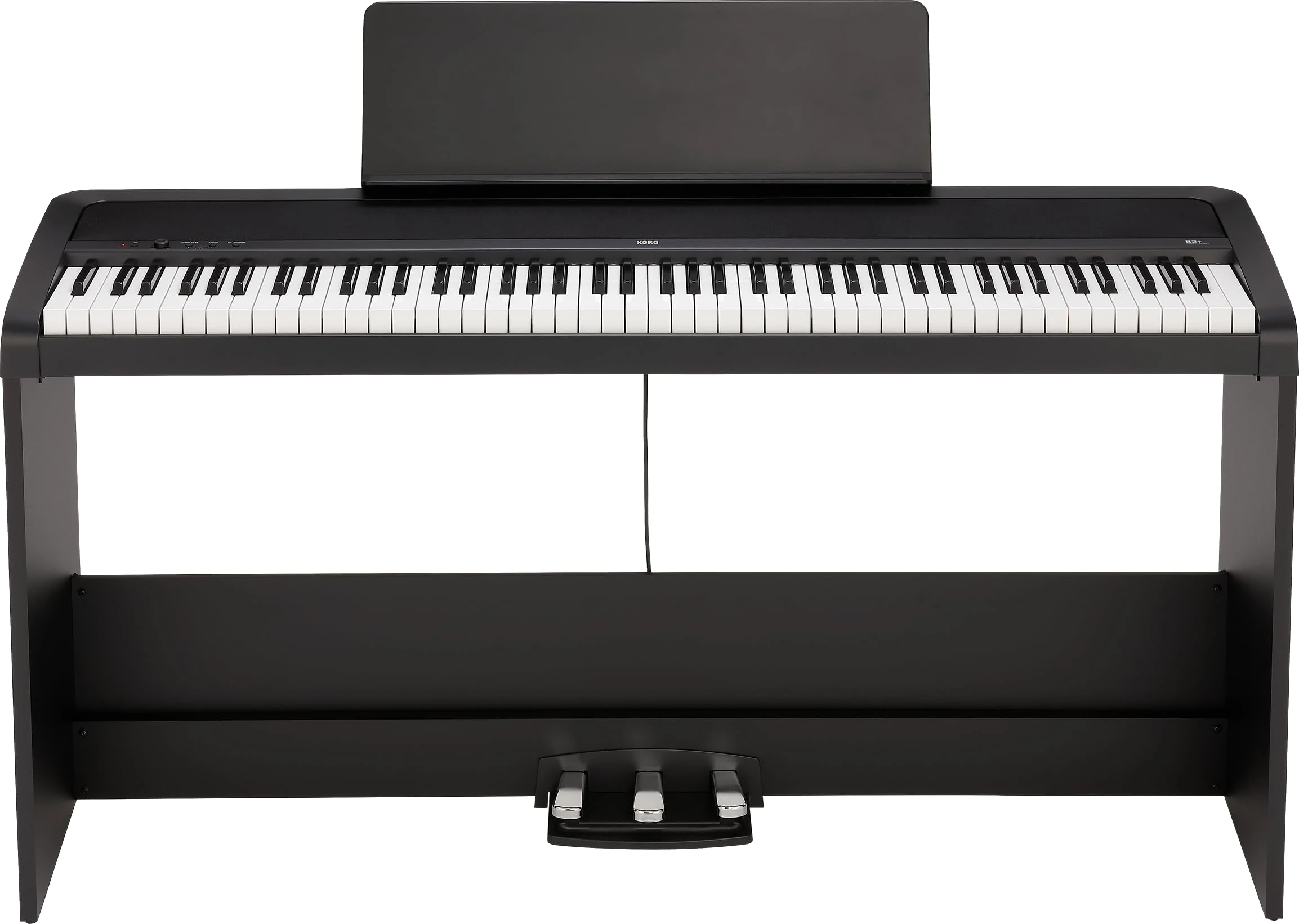 Korg B2+SP 88 Weighted Key Digital Piano with Stand and Pedals - Black