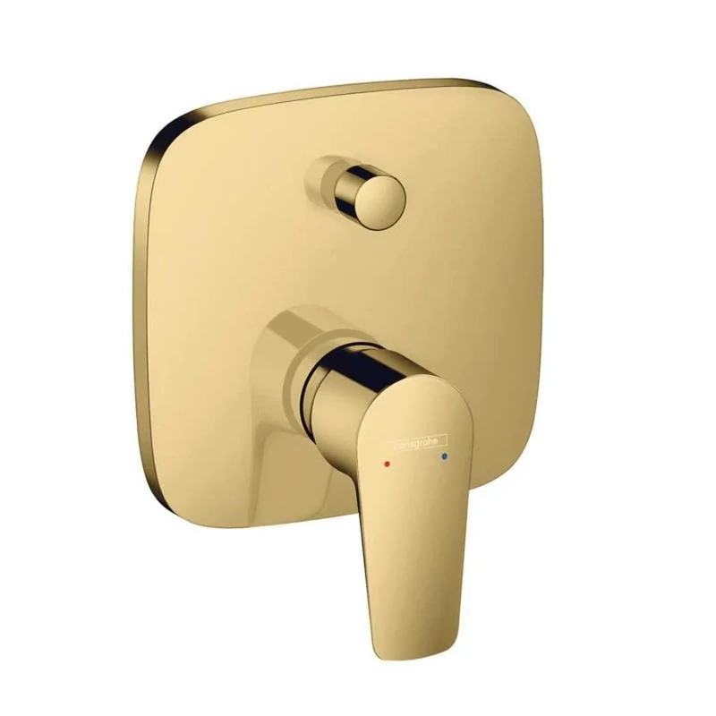 hansgrohe Talis E 71745990 Single-Lever Bath Mixer Tap Flush-Mounted Polished Gold Optic