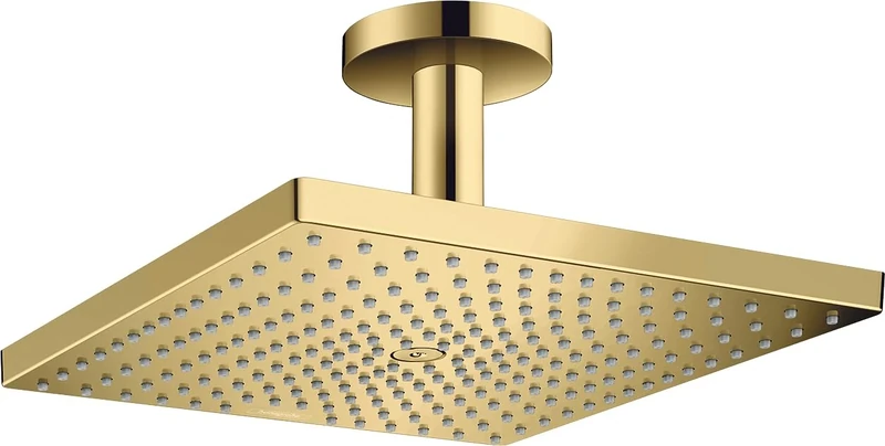 hansgrohe Raindance E 300 Shower Head with Ceiling Connection Polished Gold Look 300 x 300 mm