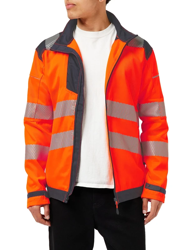 Portwest PW3 Hi-Vis Work Jacket, Color: Orange Navy, Size: S, T500ONRS - Image 1
