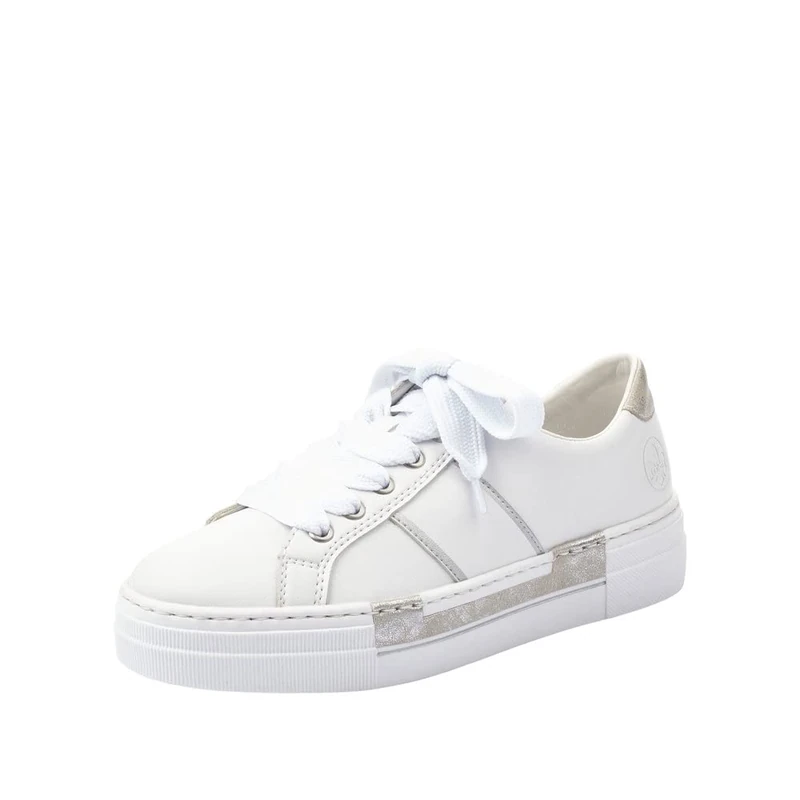 Rieker Frühjahr/Sommer, Women’s Low-Top Sneakers, White (Weiss/Fog-Silver/ 81 81), 8 UK (42 EU)