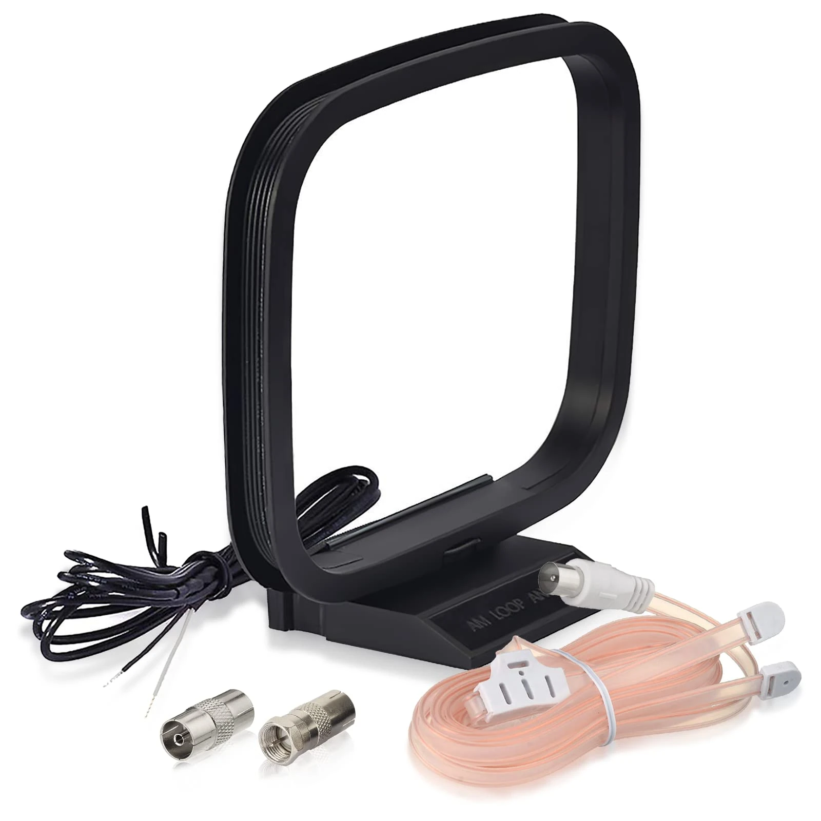 Bingfu FM/AM Radio Antenna, 75 Ohm, 1.8m, Black, Compatible with Yamaha, Onkyo, Denon, Marantz, Pioneer Stereo Receiver