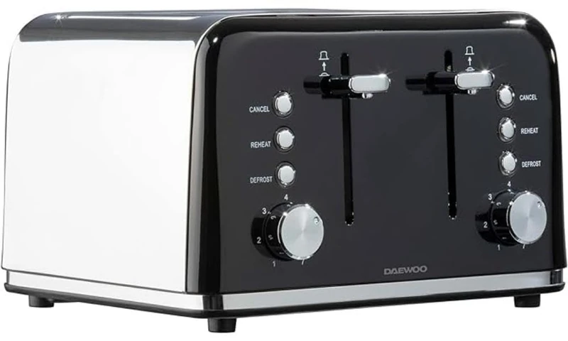 Daewoo Black 4 Slice Toaster