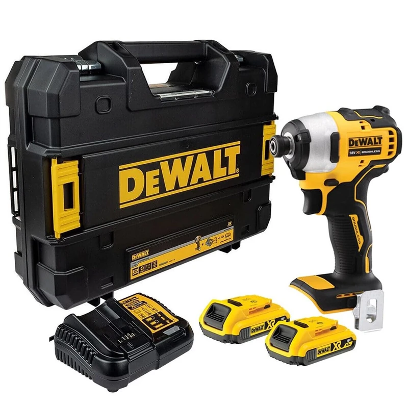 Dewalt DCF809D2T-GB 18V 2Ah Cordless Impact Wrench, Black/Yellow
