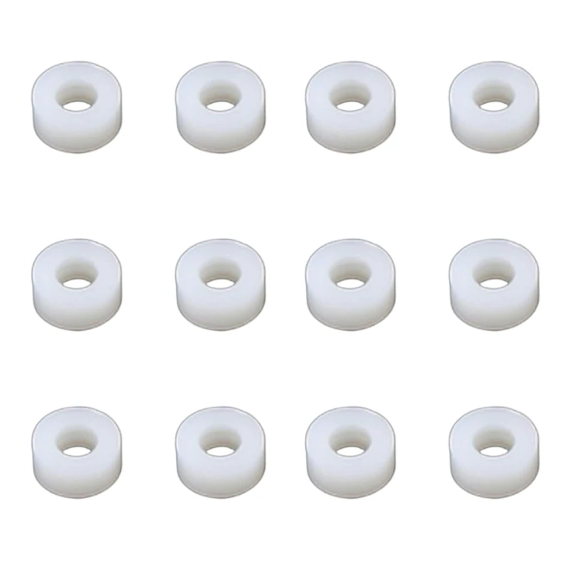 M4 x 3mm White Nylon SPACERS Plastic Standoff Washers Outside Diameter 8mm (Pack of 12)